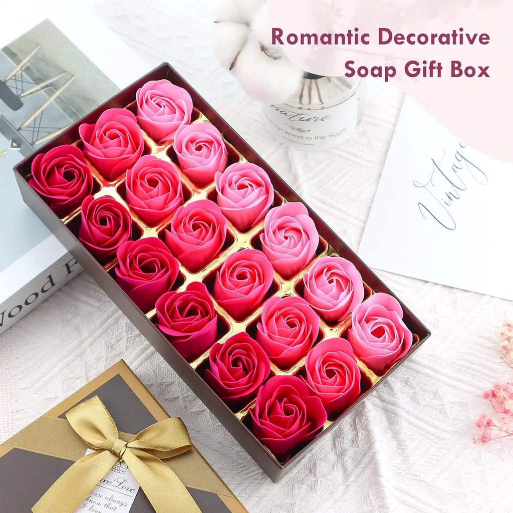 Flores Decorativas en Forma de Rosa en Caja para Regalo
