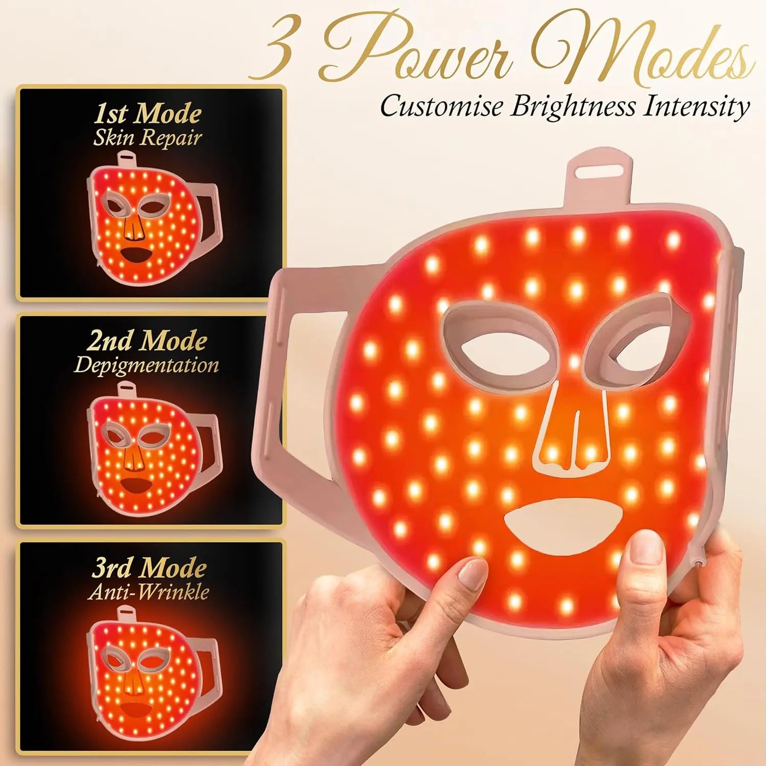Máscara Facial LED de Silicona Flexible