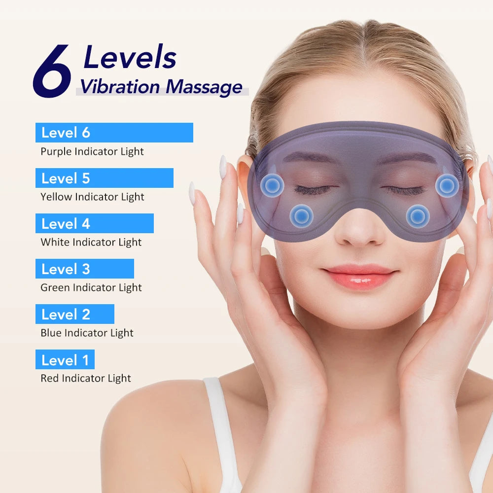 Máscara de Ojos 3D con Calor y Masaje Vibratorio