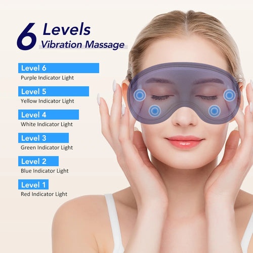Máscara de Ojos 3D con Calor y Masaje Vibratorio