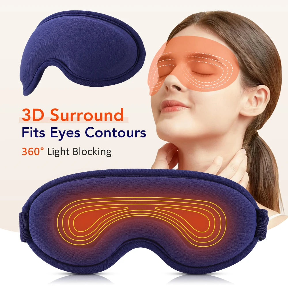 Máscara de Ojos 3D con Calor y Masaje Vibratorio