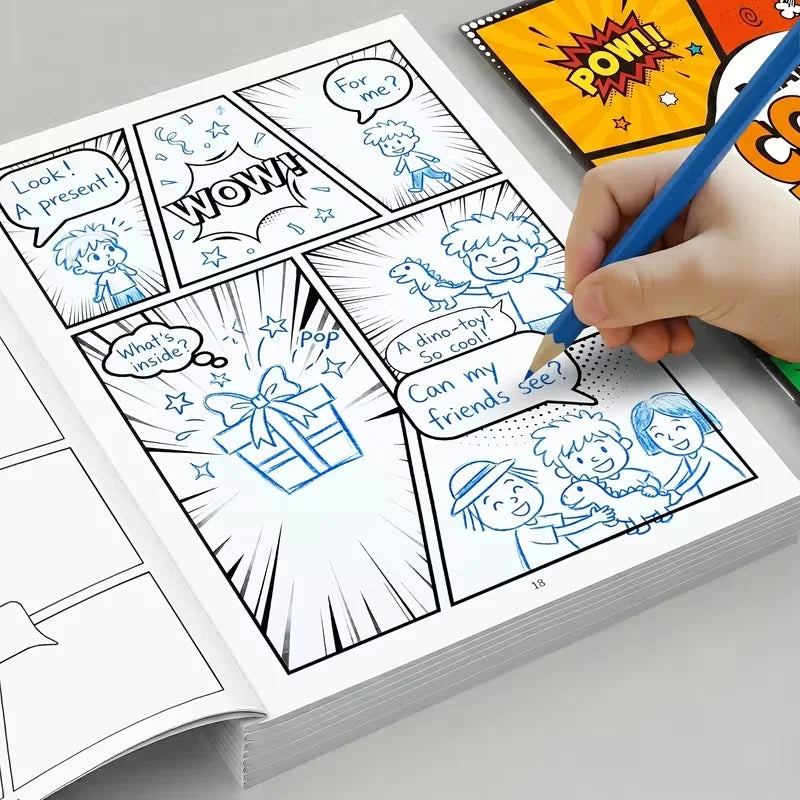 Libro para Colorear de Cómic y Crear Historias