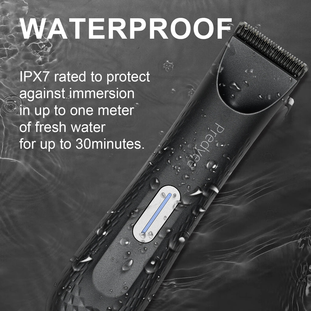 Recortadora Corporal Impermeable con Cuchilla Cerámica y Luz LED