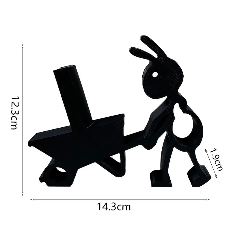 Soporte de Papel Higiénico Decorativo en Negro Mate