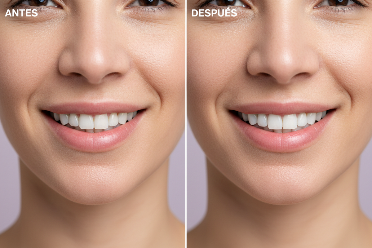 Antes y después fotorealista